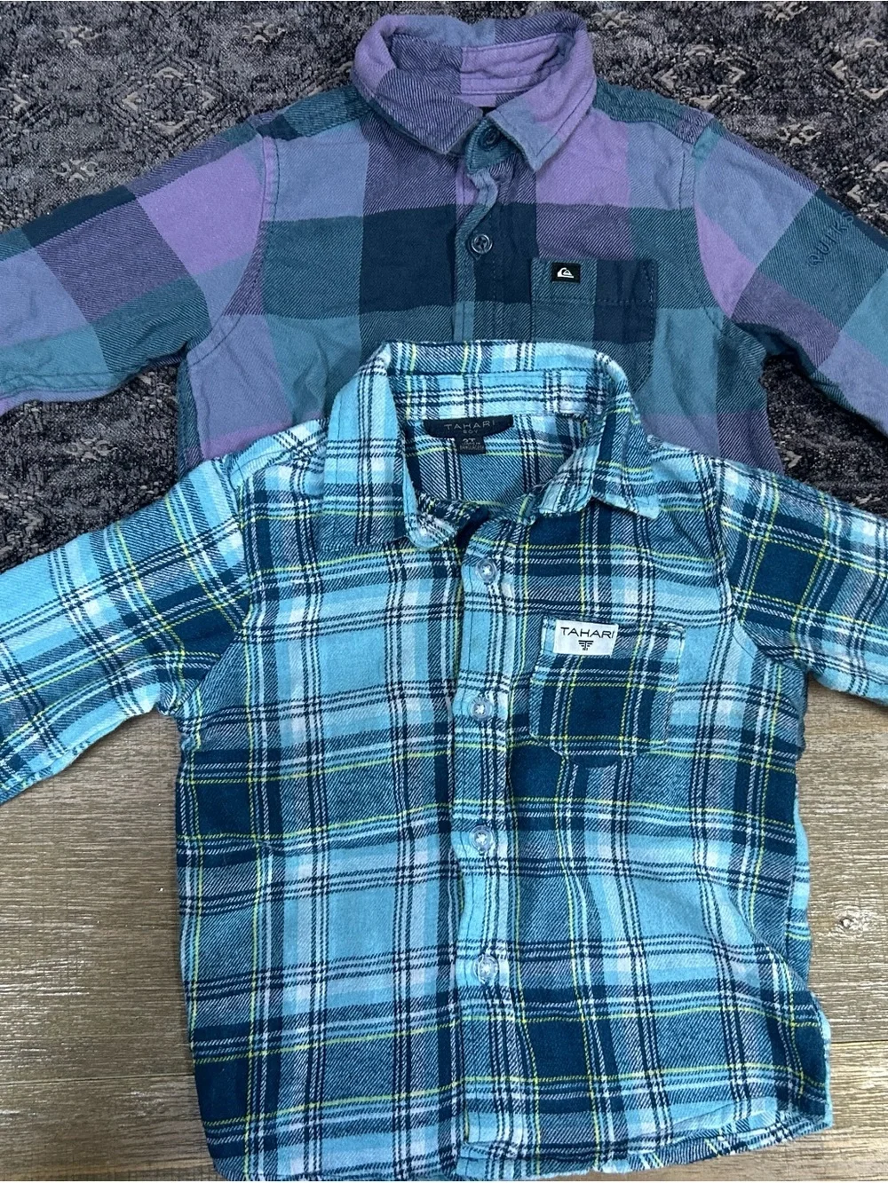 2T Bundle Boys Button-Down Shirt Set - White, Red, Blue, Aqua, Plaid